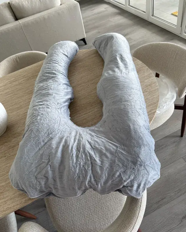 The Pregnancy Pillow U-shaped pregnancy pillow, photographed by a buyer in Portugal